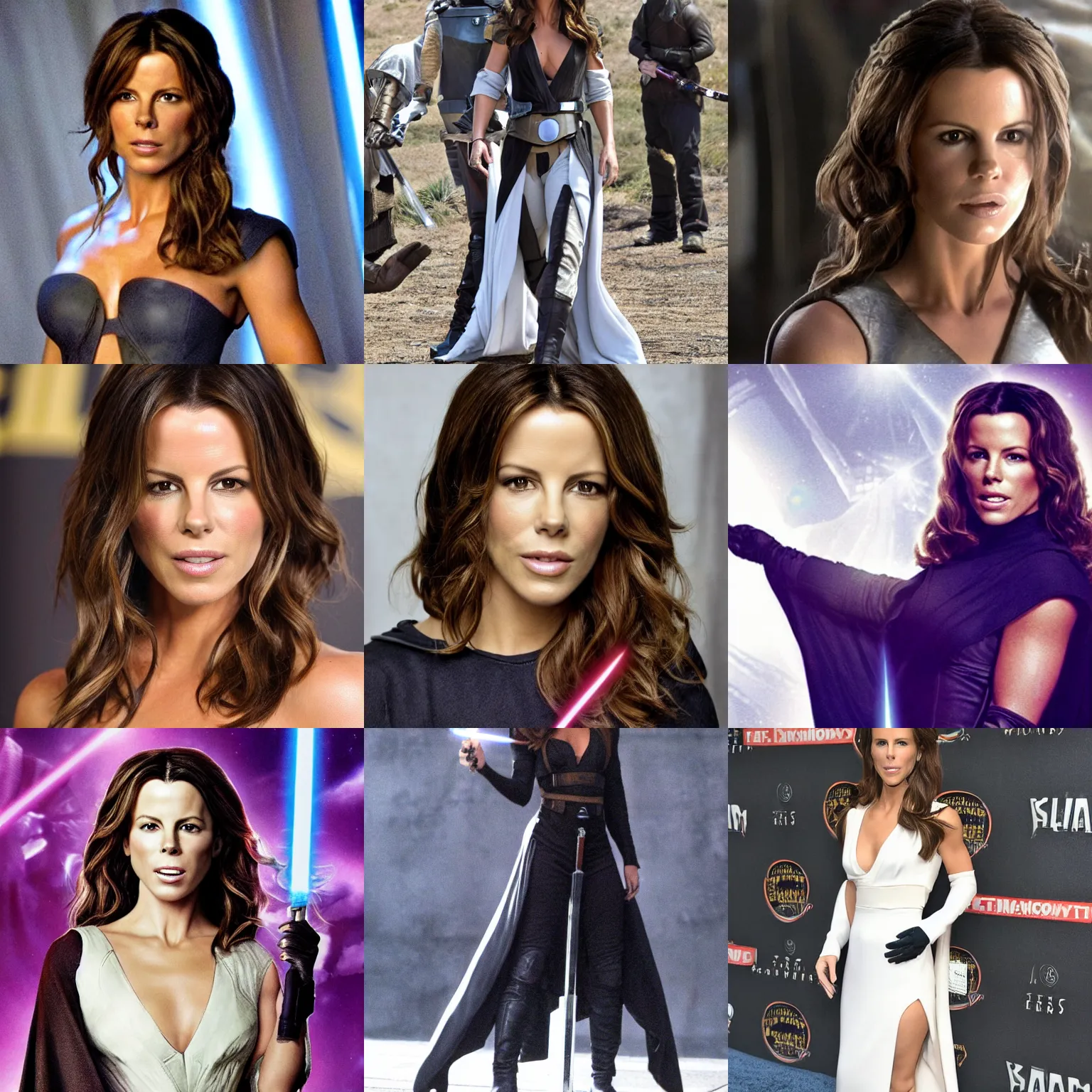 Prompt: Kate beckinsale as a jedi