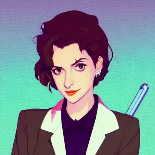 Prompt: portrait of winona ryder in heathers, 1989, highschool background, rich vivid colors, ambient lighting, dynamic lighting, 4k, official media, anime key visual, makoto shinkai, ilya kuvshinov, lois van baarle, rossdraws, detailed, trending on artstation