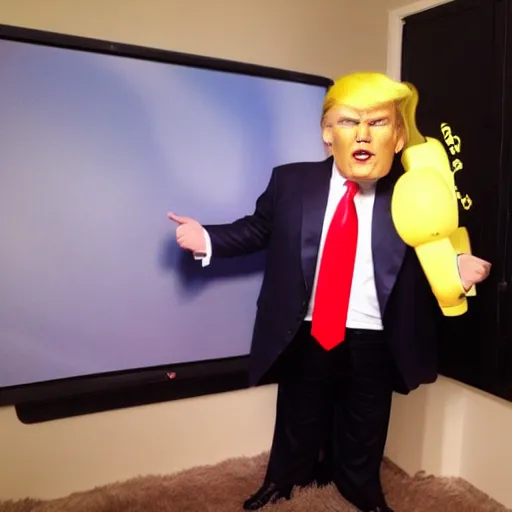 Prompt: donald trump dressed as a pc gamer very kawaii