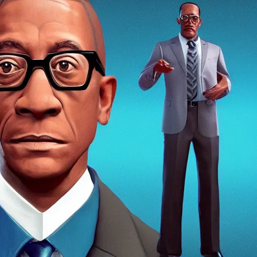 Image similar to gus fring in fortnite