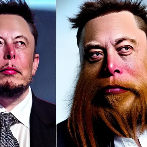 Image similar to chewbacca elon musk