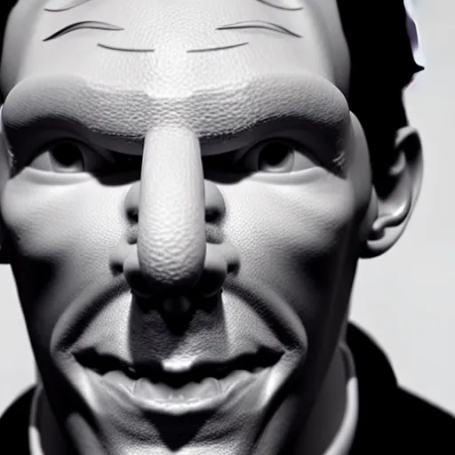 Prompt: benedict cumberbatch's face carved into a cucumber, unreal engine 5, v - ray, ultra hd