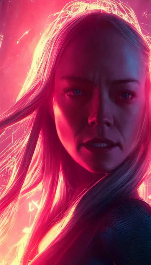 Image similar to kristanna loken, girl, altered carbon, highly detailed surreal neon big in japan vfx portrait of a android, stephen bliss, unreal engine, greg rutkowski, loish, rhads, beeple, makoto shinkai and lois van baarle, ilya kuvshinov, rossdraws, tom bagshaw, global illumination, detailed and intricate environment