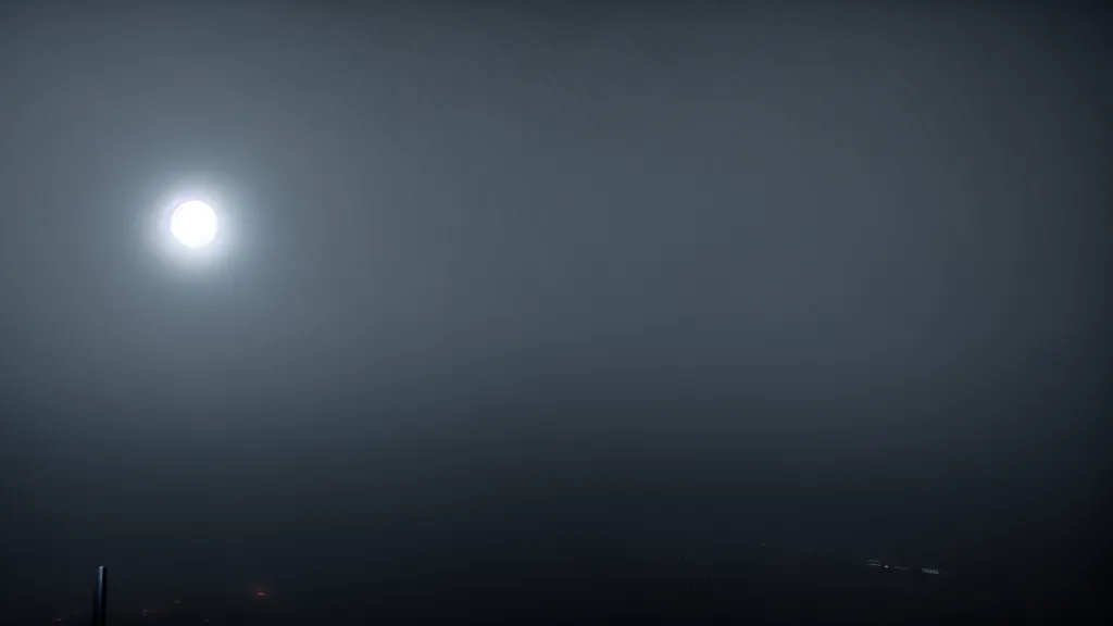 Image similar to smoke flows out of a black sphere in the sky above the city, fog, volumetric lighting, mystique, atmospheric, sharp focus, ultra detailed, noir art house, 4 k, cinematic, 3 5 mm