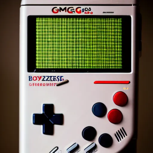 Image similar to An Aztec Game Boy, 100mm macro, bokeh, detailed, studio-lighting, award-winning