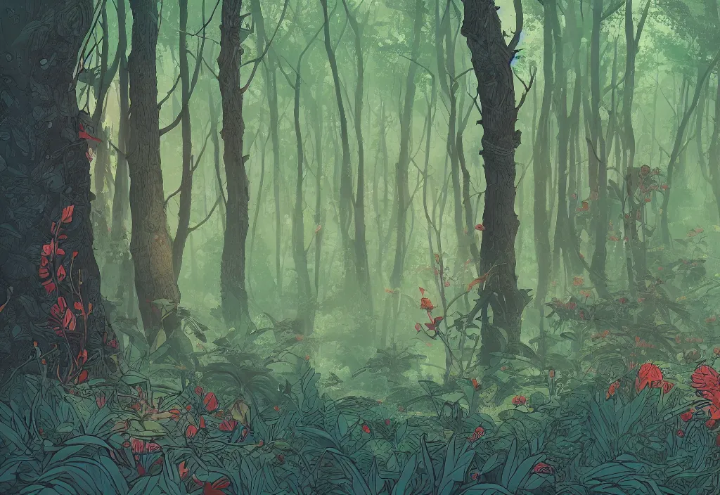 Prompt: handmade illustration of a beautiful forest in summer, line art, ink, watercolor by Kilian Eng and by Jake Parker, winning-award masterpiece, fantastic, octane render, 8K HD Resolution, High quality image