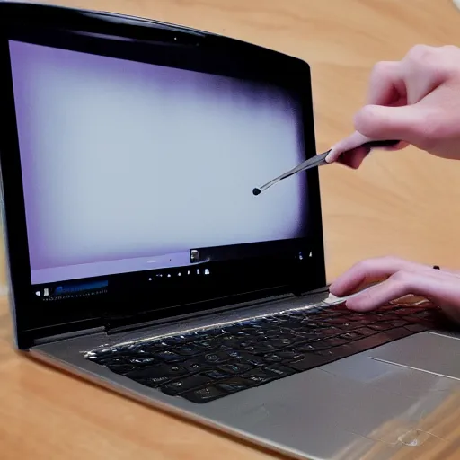 Image similar to laptop with hands that type on itself