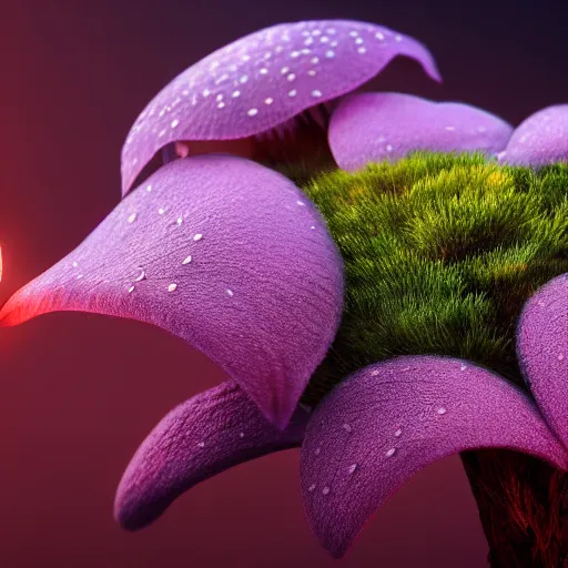 Image similar to photography of a realistic vileplume animal, ultra detailed, 8 k, cinematic lighting, natural background, trending on artstation, pokemon