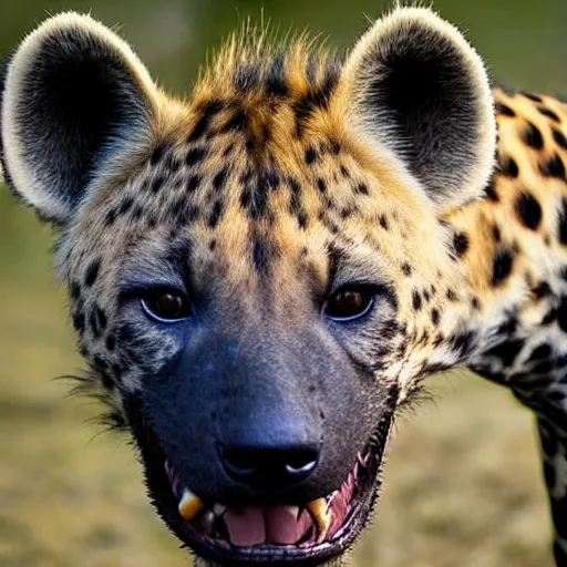 Prompt: half hyena, half jaguar