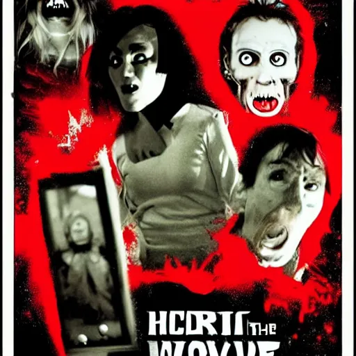Image similar to horror movie poster, in the style of the eighties,