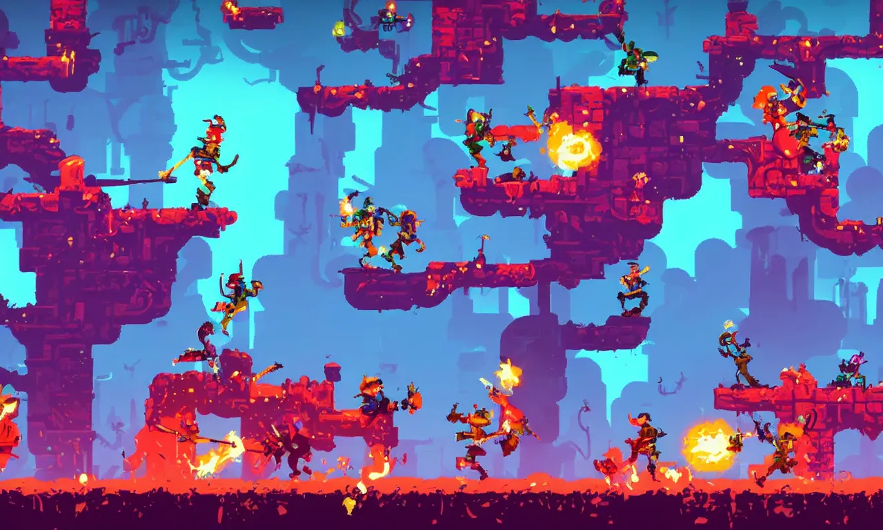 Image similar to dead cells, the computer games