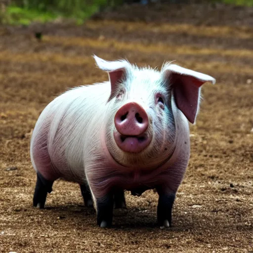 Prompt: happy pig