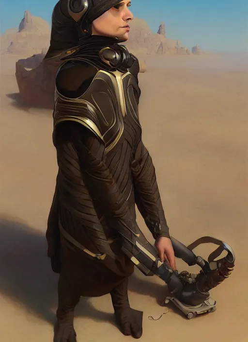 Image similar to dune future fashion futurism as thufir hawat, human computer, VR headset, cyber augmentation implant, digital art from artstation by Ruan Jia and Mandy Jurgens and Artgerm and william-adolphe bouguereau