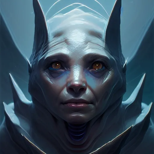 Image similar to professional ominous concept art portrait of a shark - human chimera character by artgerm and greg rutkowski. an intricate, elegant, highly detailed digital painting, concept art, smooth, sharp focus, illustration, in the style of simon stalenhag, wayne barlowe, and igor kieryluk.