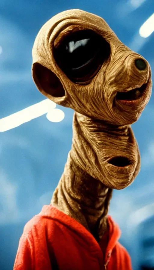 Image similar to e. t. snoop dog, cinema still