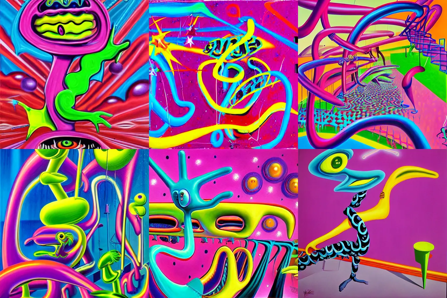 Prompt: artwork by kenny scharf,