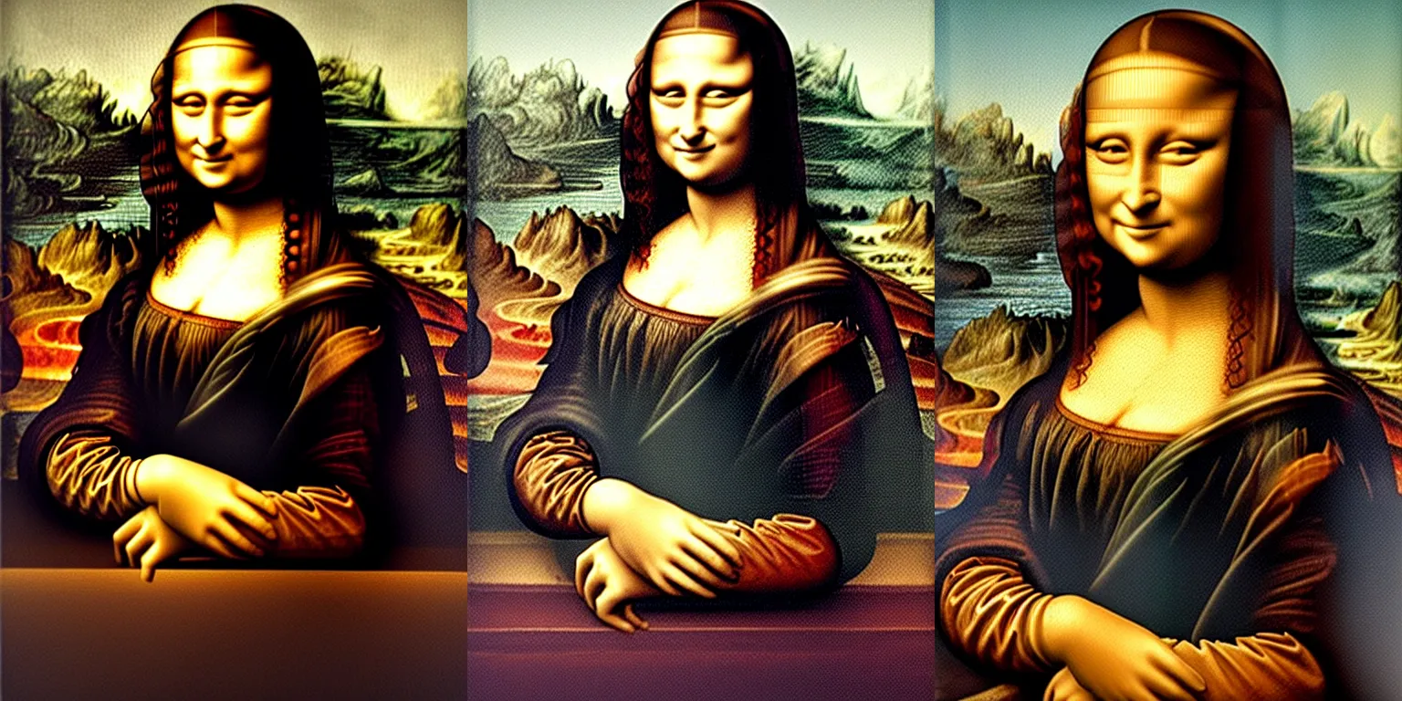 Prompt: The Mona Lisa with a AK-47, by Leonardo Da Vinci