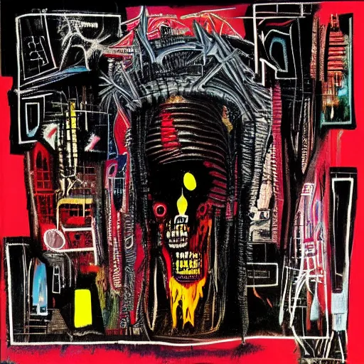 album art designed by Giger and Basquiat for a | Stable Diffusion