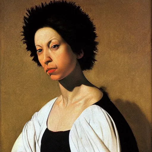 Image similar to oil painting clair obscur by caravaggio