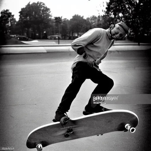 Prompt: skateboarder from 1 9 4 3 in germany