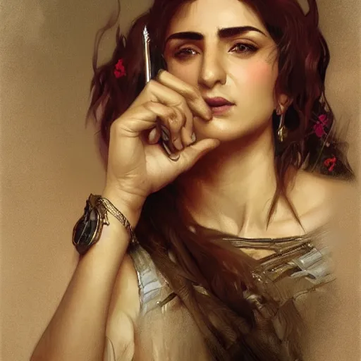 Image similar to portrait of kurdish singer ahmet kaya, highly detailed, digital painting, artstation, concept art, sharp focus, illustration, art by art germ and greg rutkowski and alphonse mucha