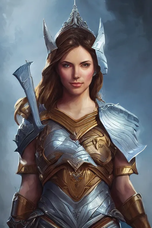 Image similar to amazon valkyrie athena, d & d, fantasy, portrait, highly detailed, headshot, digital painting, trending on artstation, concept art, sharp focus, illustration, art by artgerm and greg rutkowski and magali villeneuve