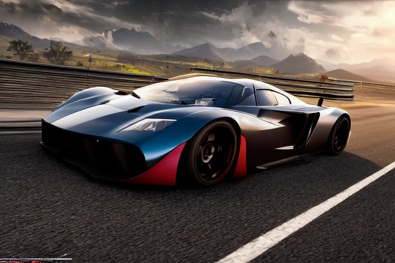 Image similar to photo wallpaper sport car gran turismo 7 forza horizon need for speed fast and furious 5 unreal engine supercar hypercar game concept car octane render, 4 khd 2 0 2 2 3 d cgi rtx style chrome reflexion global illumination ray tracing hdr arstation pixar and disney unreal