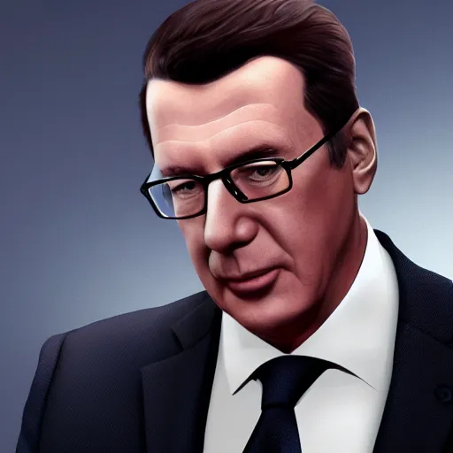 Image similar to serbian president aleksandar vucic in moaq movie, high quality illustration, trending on artstation, octane render, 4 k, pixar rendering,