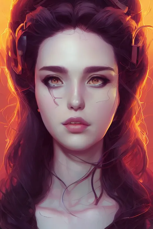 Prompt: portrait of aradia by artgerm, tooth wu, dan mumford, beeple, wlop, rossdraws, james jean, marc simonetti, artstation giuseppe dangelico pino and michael garmash and rob rey and greg manchess and huang guangjian and makoto shinkai