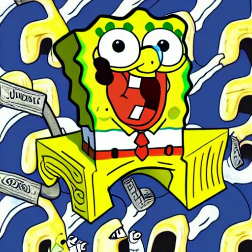 Spongebob Squarepants in the style of Junji Ito | Stable Diffusion ...