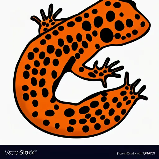 Image similar to vector image of a salamander, clean, iconic, simple, artstation, white background, western