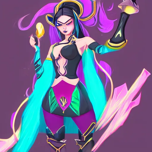 Image similar to illustration of Arcane Jinx, in the style of Arcane, league of legends by Jerry Loh