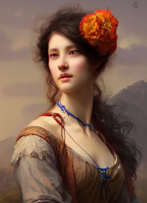 Prompt: A beautiful portrait of the enduring master of the mountain, digital art by Eugene de Blaas and Ross Tran, vibrant color scheme, highly detailed, in the style of romanticism, cinematic, artstation, Greg rutkowski