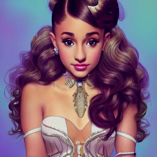 Prompt: Ariana Grande with a mustache, intricate, mustche, elegant, hairy mustache, highly detailed, Chevron stache, centered, digital painting, artstation, Walrus mustache, concept art, smooth, sharp focus, illustration, art by artgerm and H R Giger and alphonse mucha