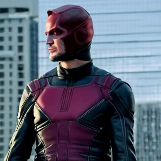 Image similar to Keanu Reeves as daredevil 4k detailed super realistic