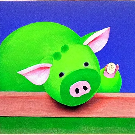 Image similar to green pig