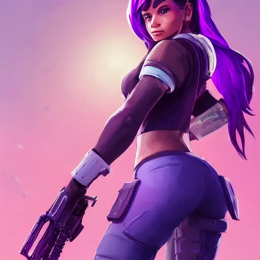 Image similar to beautiful female purple hair fantasy art apex fortnite Video game icon, 2d game art gta5 cover , official fanart behance hd artstation by Jesper Ejsing, by RHADS, Makoto Shinkai and Lois van baarle, ilya kuvshinov, rossdraws