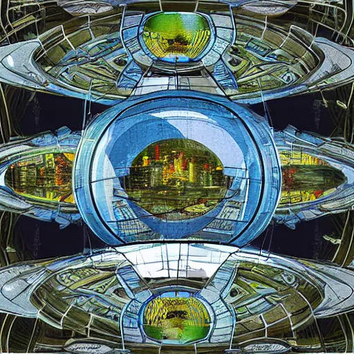 Prompt: a solarpunk domed city