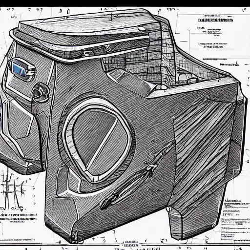 Prompt: medical diagram of spongebob hyper realistic details, part list, diagram, blueprint, manuscript, detailed line art