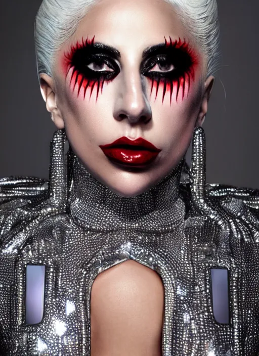 Image similar to lady gaga by nick knight, born this way, born this way album, red weapon 8 k s 3 5, cooke anamorphic / i lenses, highly detailed, cinematic lighting