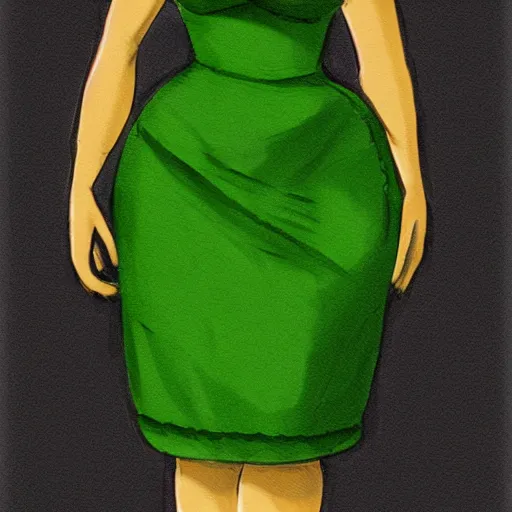 Prompt: miss piggy in the green versace dress, fanart, artstation, detailed, digital art