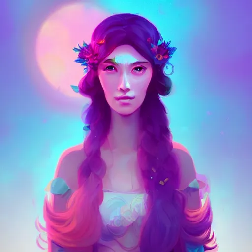 Image similar to portrait of a beautiful hippie, art by lois van baarle and ross tran and sam yang, digital art, high detail, sharp focus, trending on artstation, deviantart, pinterest, 4 k uhd image