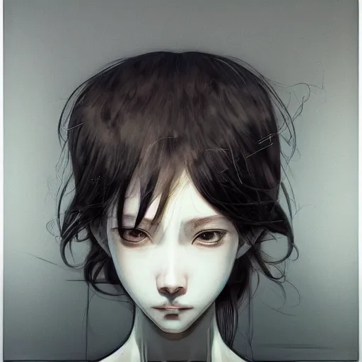 Prompt: prompt : gray and white portrait soft light painted by james jean and katsuhiro otomo and erik jones, inspired by evangeleon anime, smooth face feature, intricate oil painting, high detail illustration, sharp high detail, manga and anime 1 9 9 9