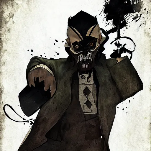 Image similar to old angry man, dishonored art style