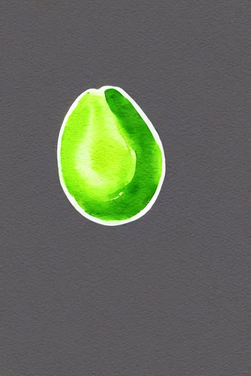 Image similar to minimalist watercolor art of a lime, illustration, vector art