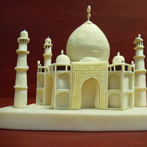 Image similar to cheese a reconstruction of the cheese taj mahal made ot of cheese, cheese