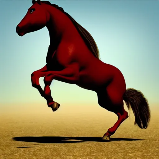 Prompt: horse jumpscare