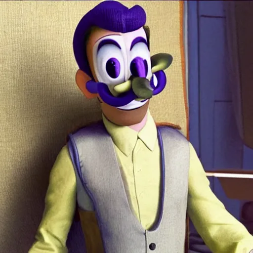 Prompt: “Oscar Isaac playing waluigi in a movie, cinematic, dramatic”