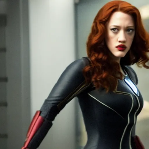 Image similar to a still of kat dennings as black widow in iron man 2 ( 2 0 1 0 )