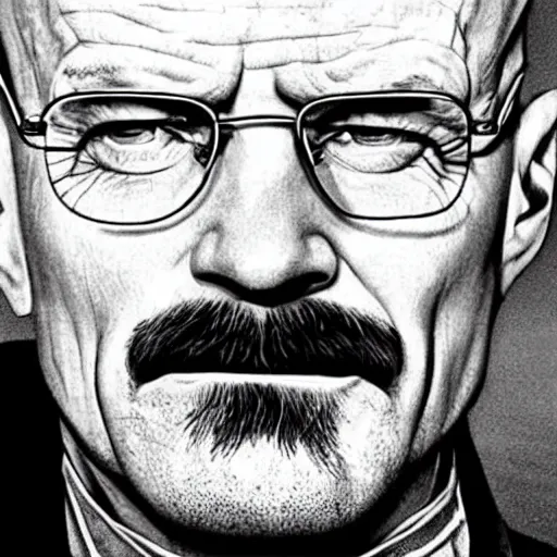 Image similar to Walter White on the 1984 poster, photograph